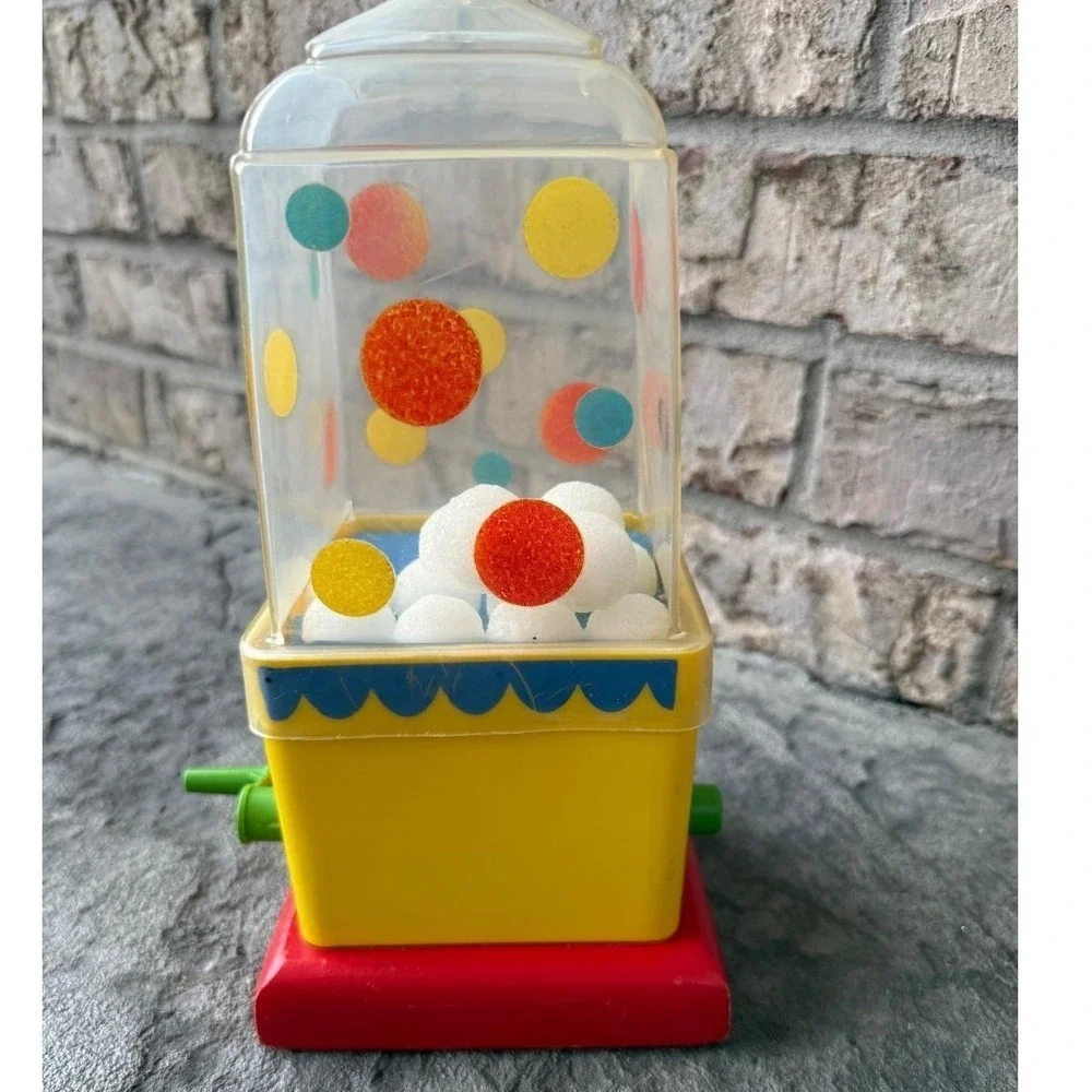 Playskool See-Inside Mixer Toddler Toy Yellow Vintage Good Manual Crank 9in